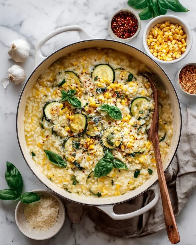 Creamy Corn and Zucchini Orzo Recipe