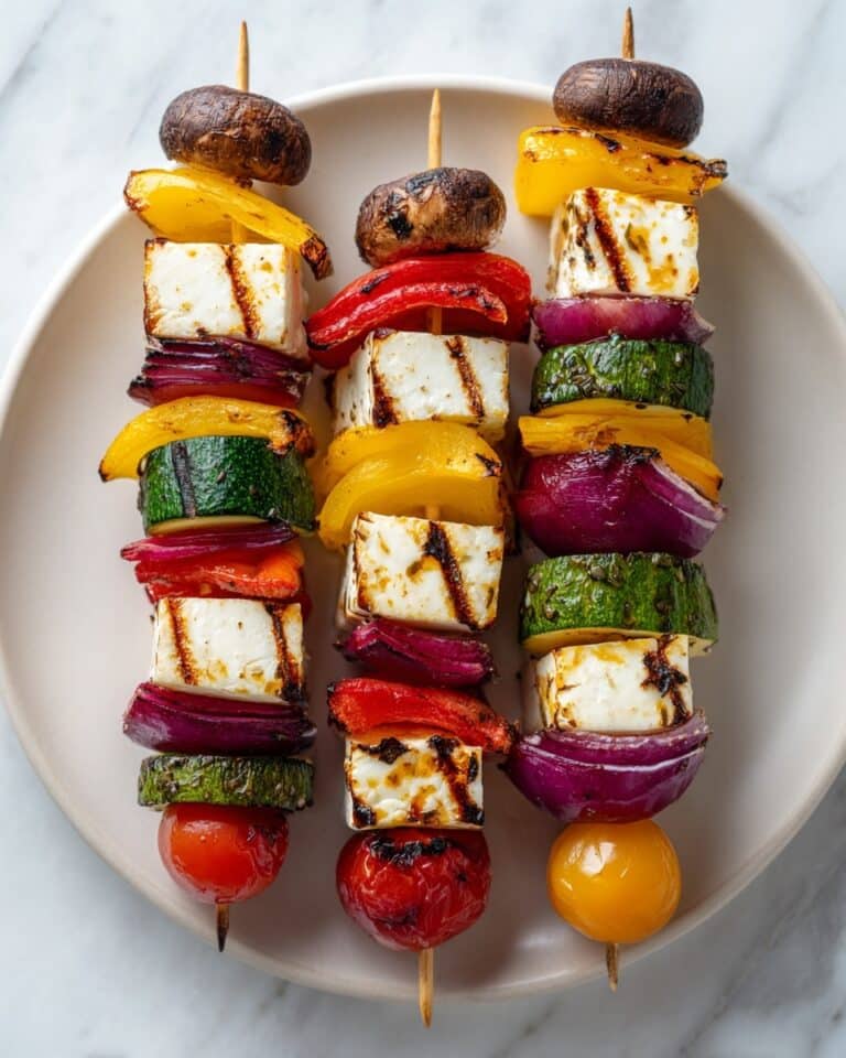 Grilled Veggie and Halloumi Skewers Recipe