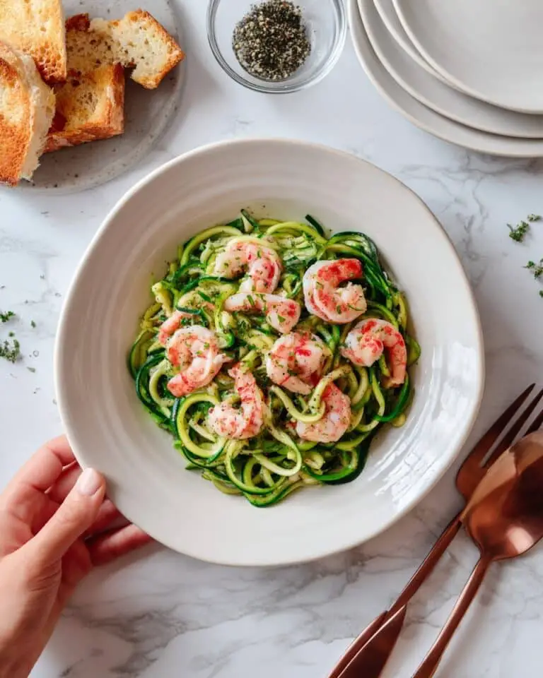 Garlic Butter Shrimp and Zucchini Noodles Recipe