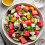 Watermelon Salad with Feta, Cucumber, and Fresh Herbs Recipe