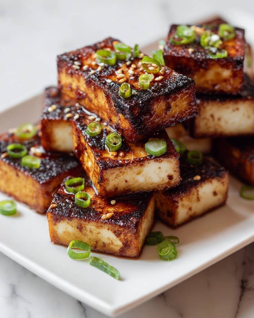 Crispy Grilled Tofu with Sesame-Garlic Marinade Recipe