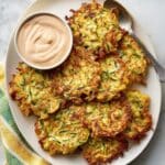 Crispy Zucchini Fritters with Parmesan and Herbs Recipe