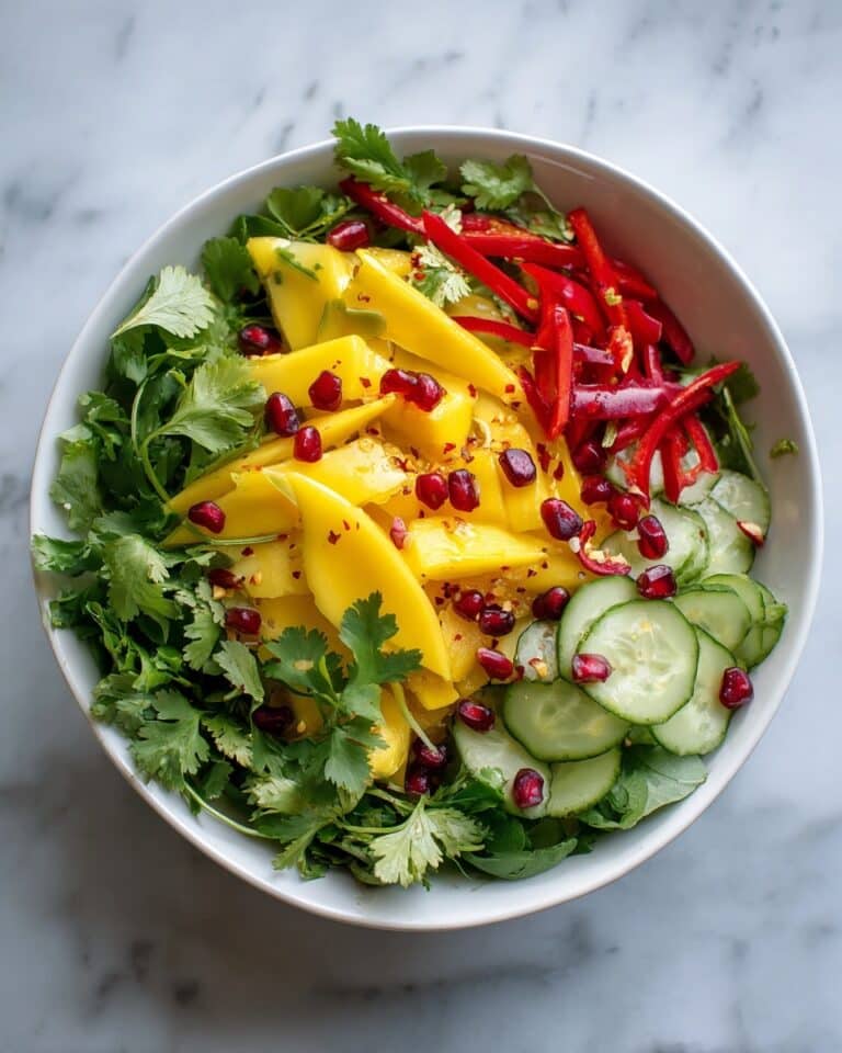 Refreshing Mango Salad with Lime Dressing and Crunchy Nuts Recipe