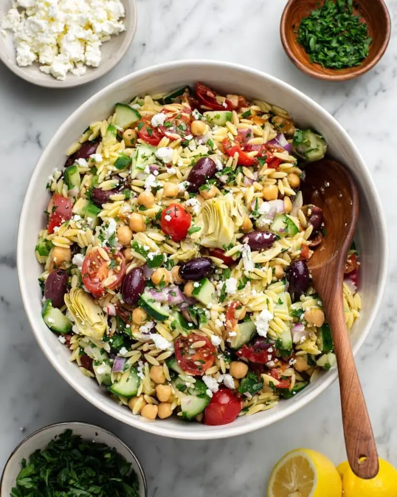 Easy Mediterranean Orzo Salad Recipe