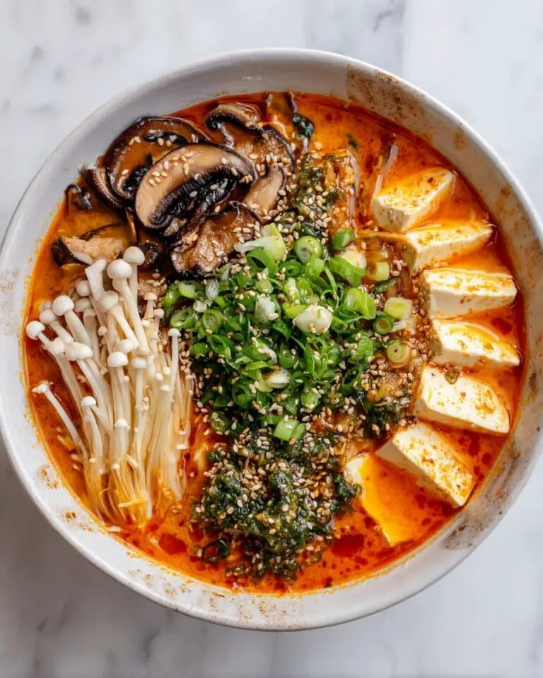 Comforting Asian-Inspired Tofu Soup with Mushrooms and Vegetables Recipe