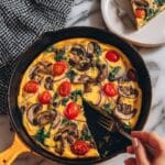 Vegan Chickpea Frittata with Vegetables and Herbs Recipe