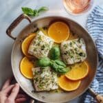 Bhetki Fish in Citrus Basil Butter Sauce Recipe