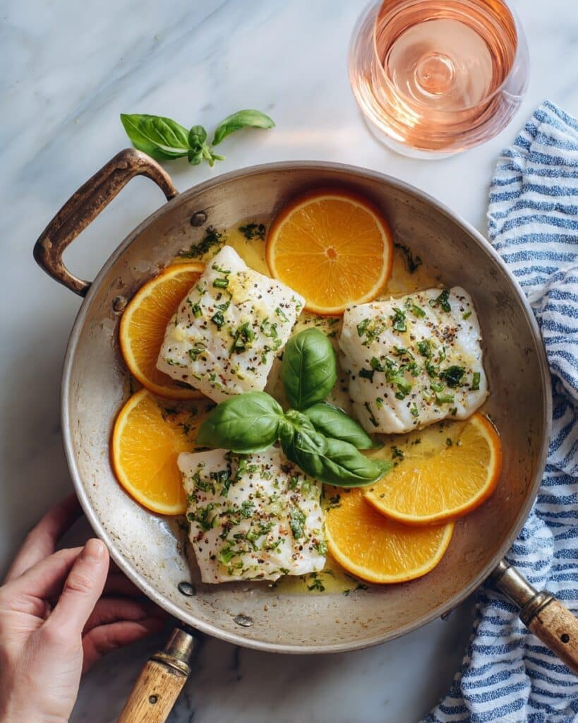 Bhetki Fish in Citrus Basil Butter Sauce Recipe