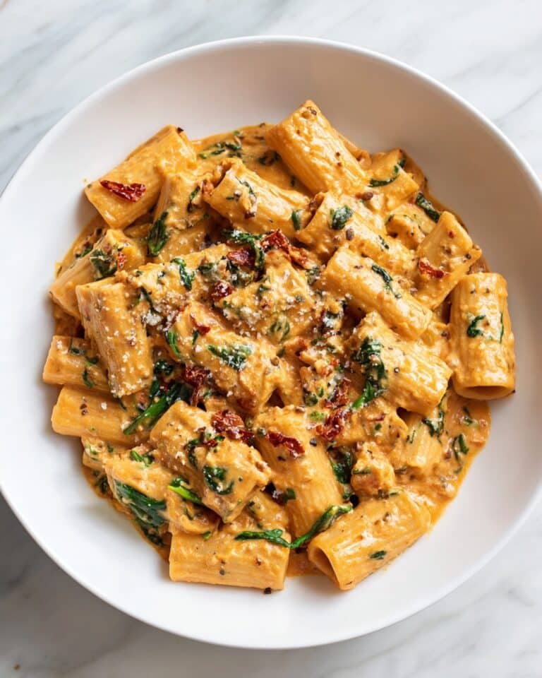 Sun-Dried Tomato Pasta with Creamy Parmesan and Fresh Basil Recipe