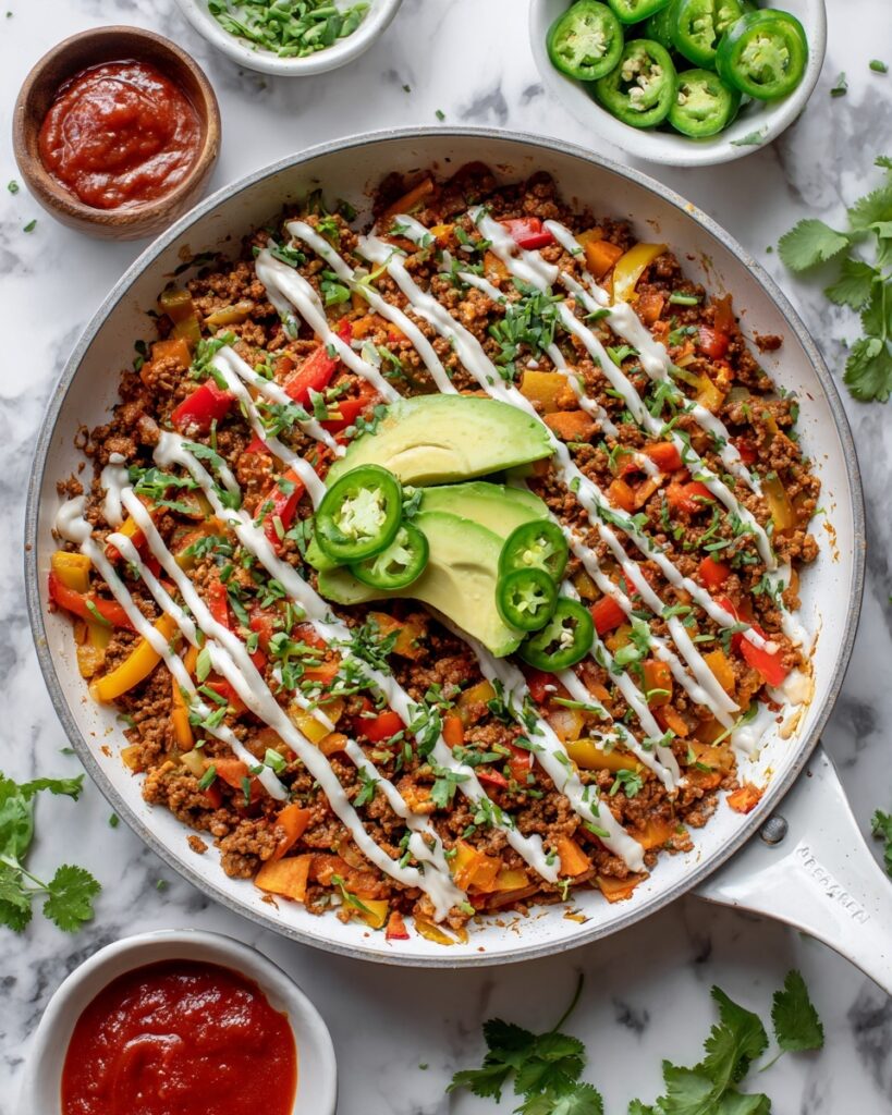 Cauliflower Rice Skillet with Black Beans and Mexican Spices Recipe