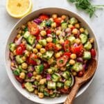Chickpea Salad with Cucumbers and Tomatoes Recipe