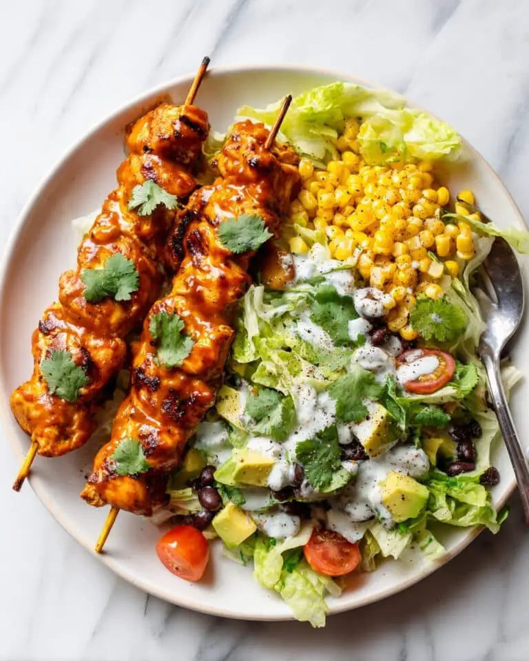 BBQ Chicken Skewer Salad Recipe