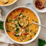 Vegan Chickpea Orzo Soup Recipe