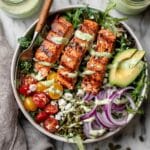 Grilled Salmon Salad with Creamy Cilantro Lime Dressing Recipe