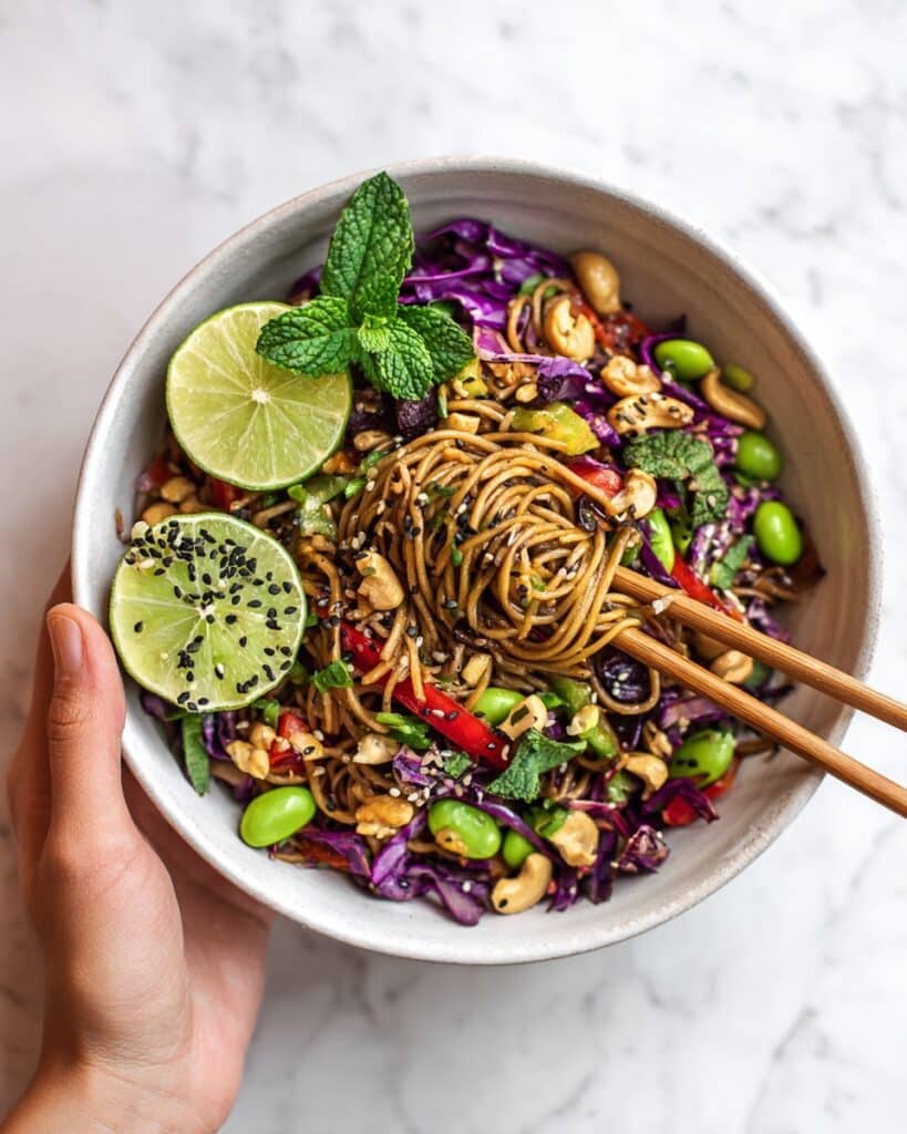 Asian Noodle Salad with Peanut Sauce Recipe