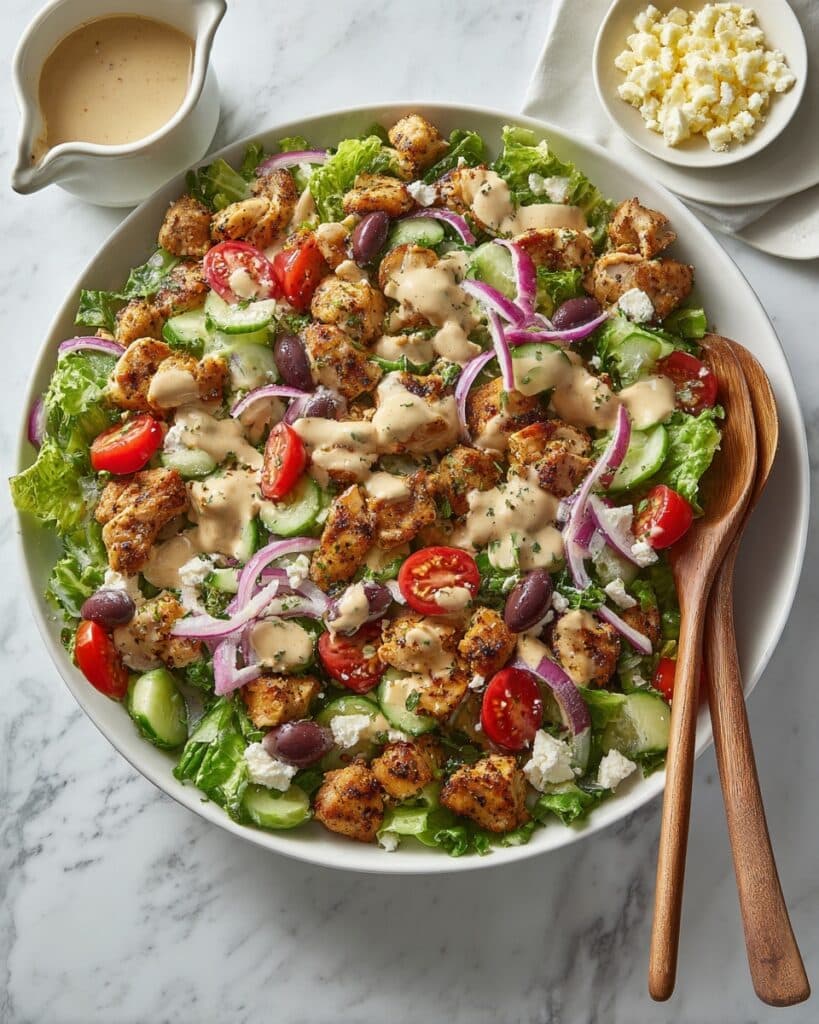 Grilled Lemon Herb Mediterranean Chicken Salad Recipe