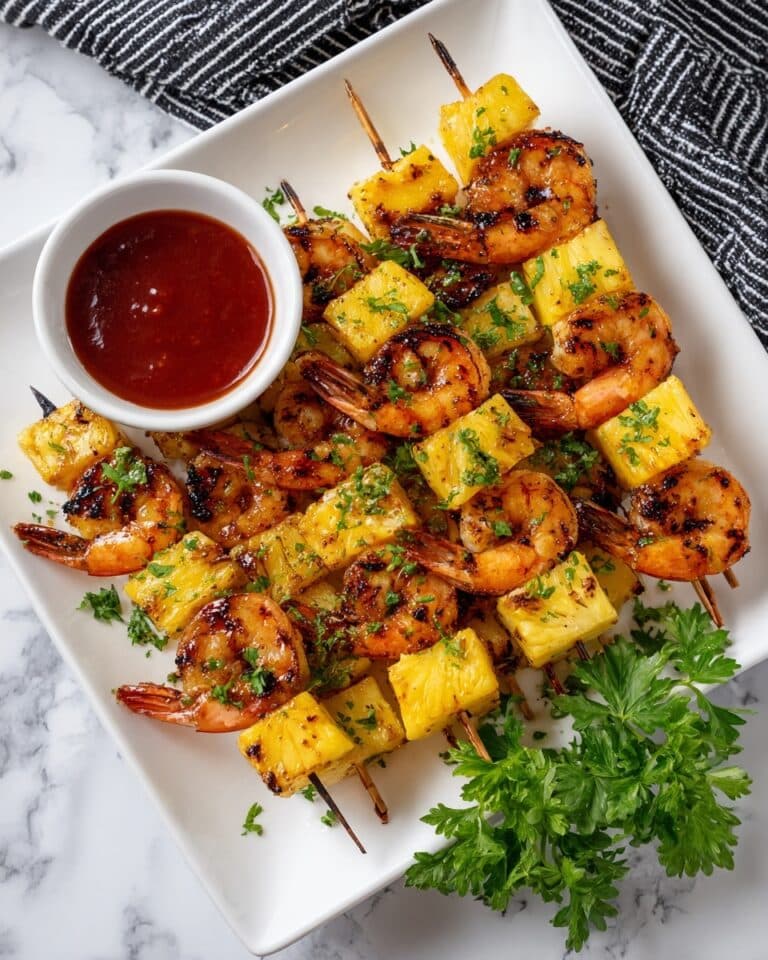 Pineapple Shrimp Skewers with Honey-Lime Glaze Recipe
