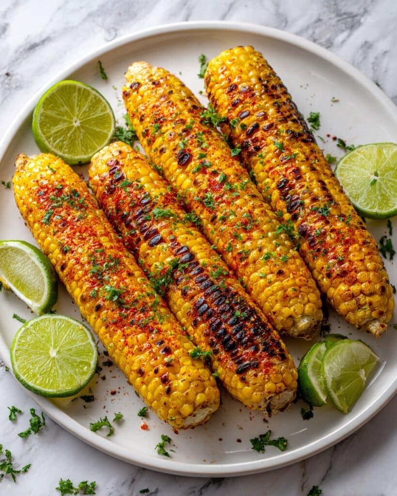 Grilled Corn on the Cob with Chili Lime Butter Recipe
