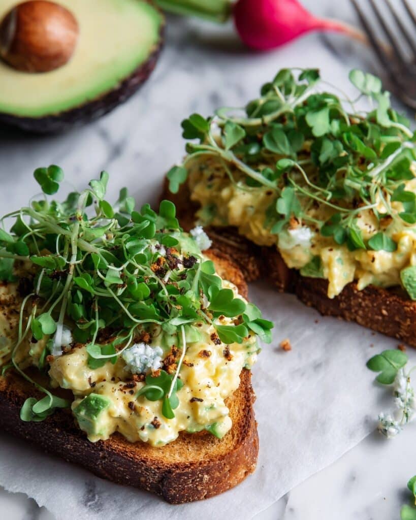 Avocado Toast with Radish and Microgreens Recipe