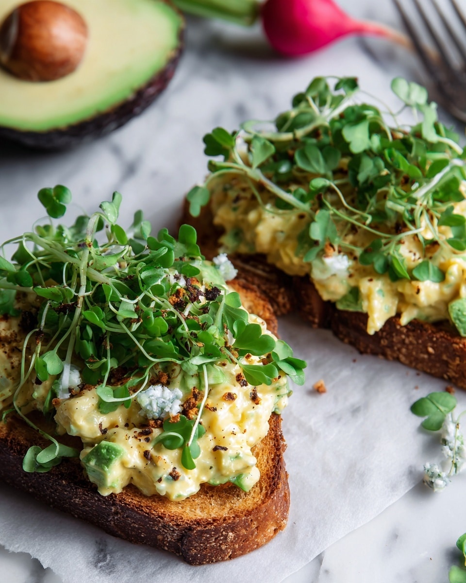 Avocado Toast with Radish and Microgreens Recipe