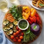 Grilled Vegetable Platter with Hummus Recipe