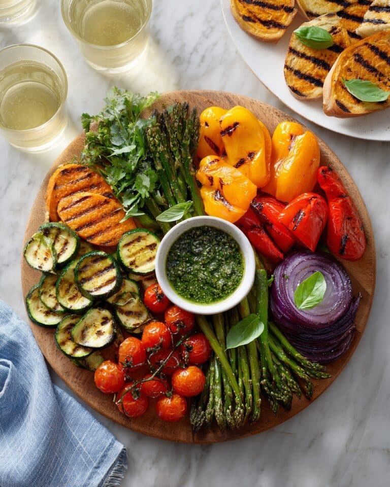 Grilled Vegetable Platter with Hummus Recipe