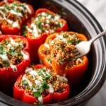 Slow Cooker Mediterranean Stuffed Peppers Recipe