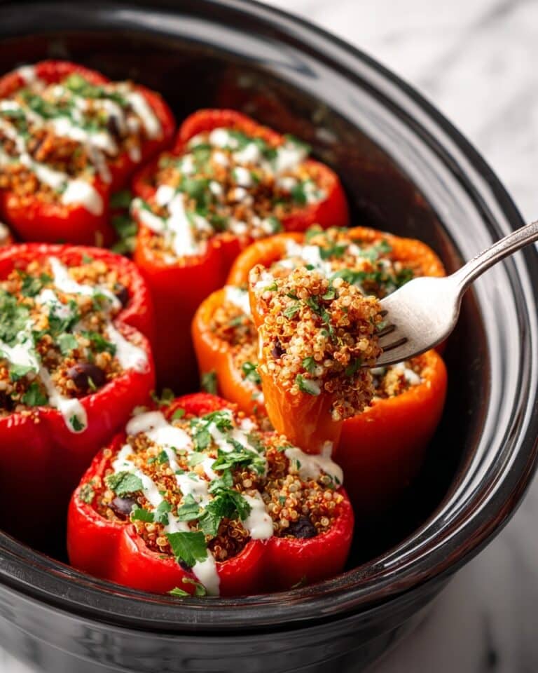 Slow Cooker Mediterranean Stuffed Peppers Recipe