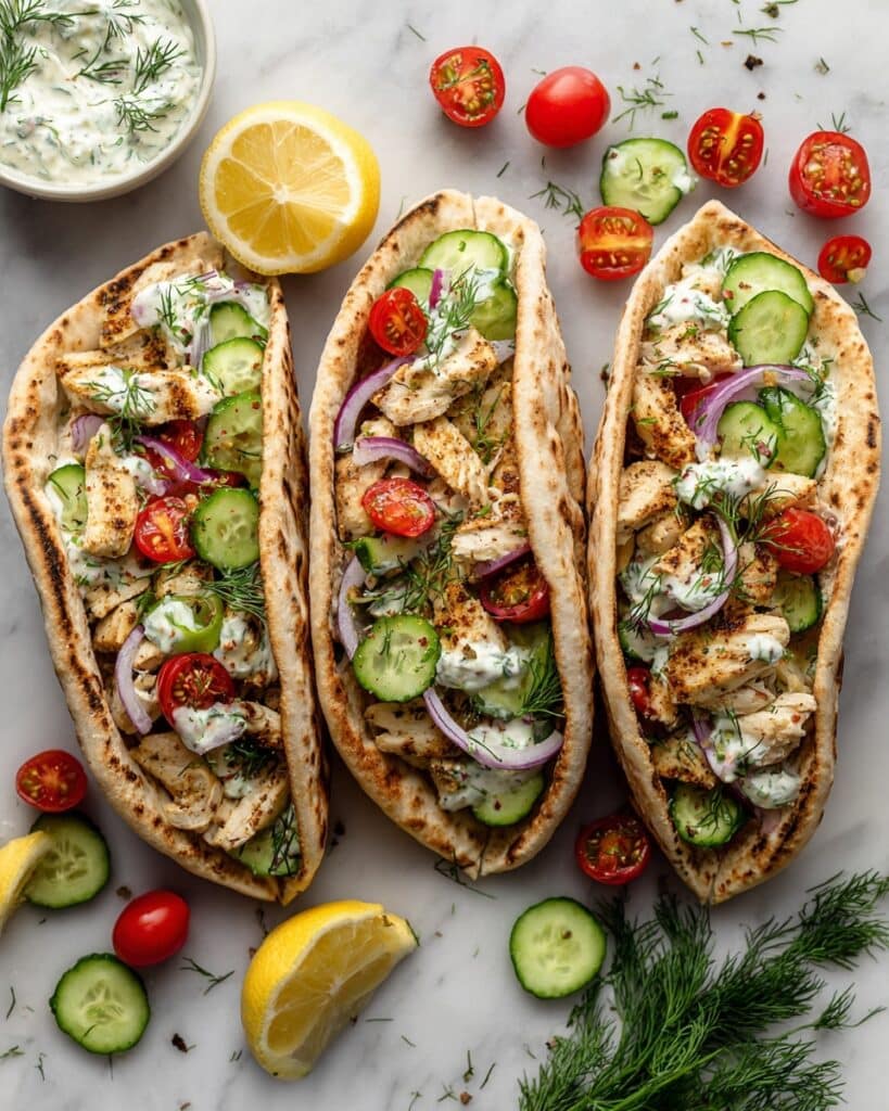 Crockpot Greek Chicken Gyros Recipe