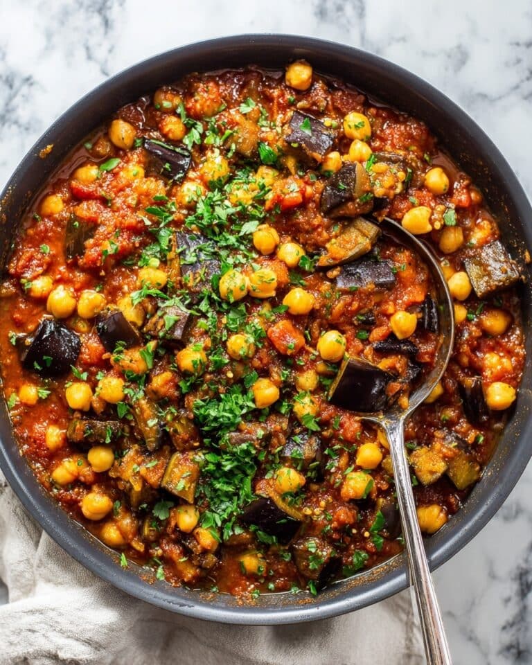 Mediterranean Eggplant & Chickpea Curry Recipe
