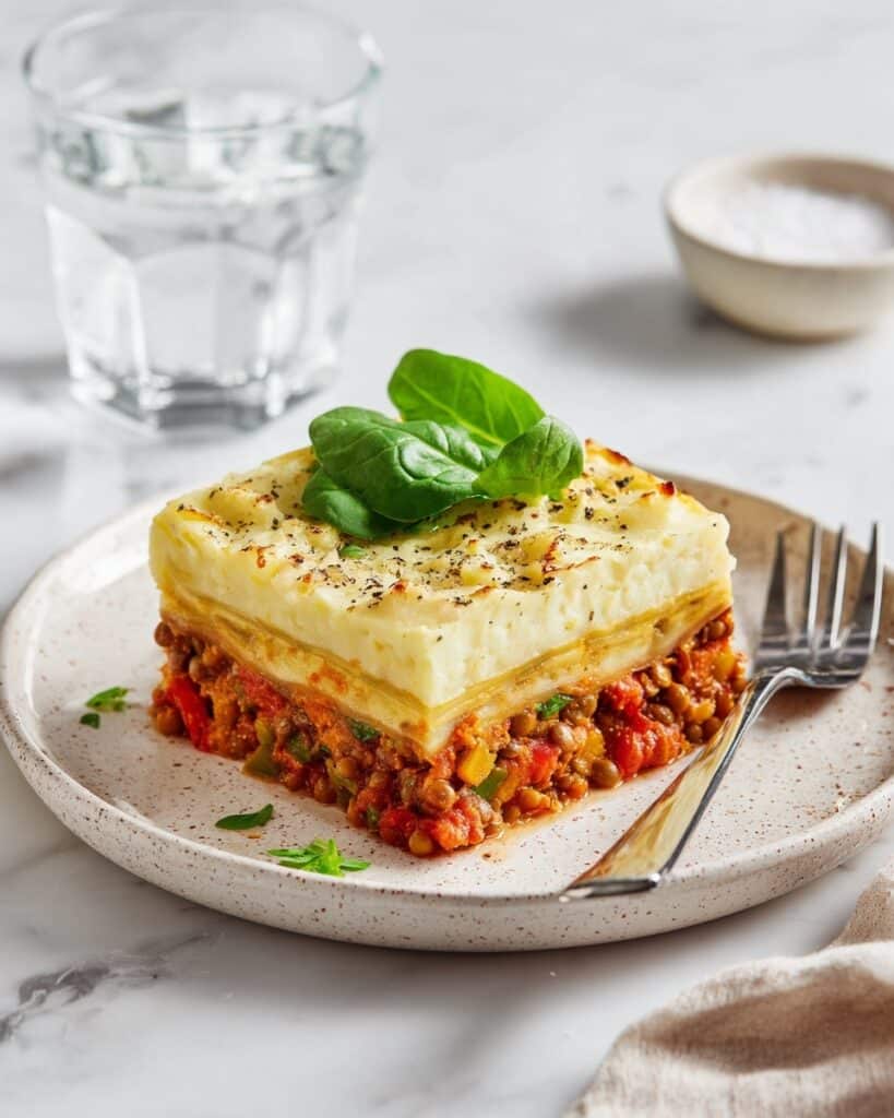 Slow Cooker Lentil & Vegetable Moussaka Recipe