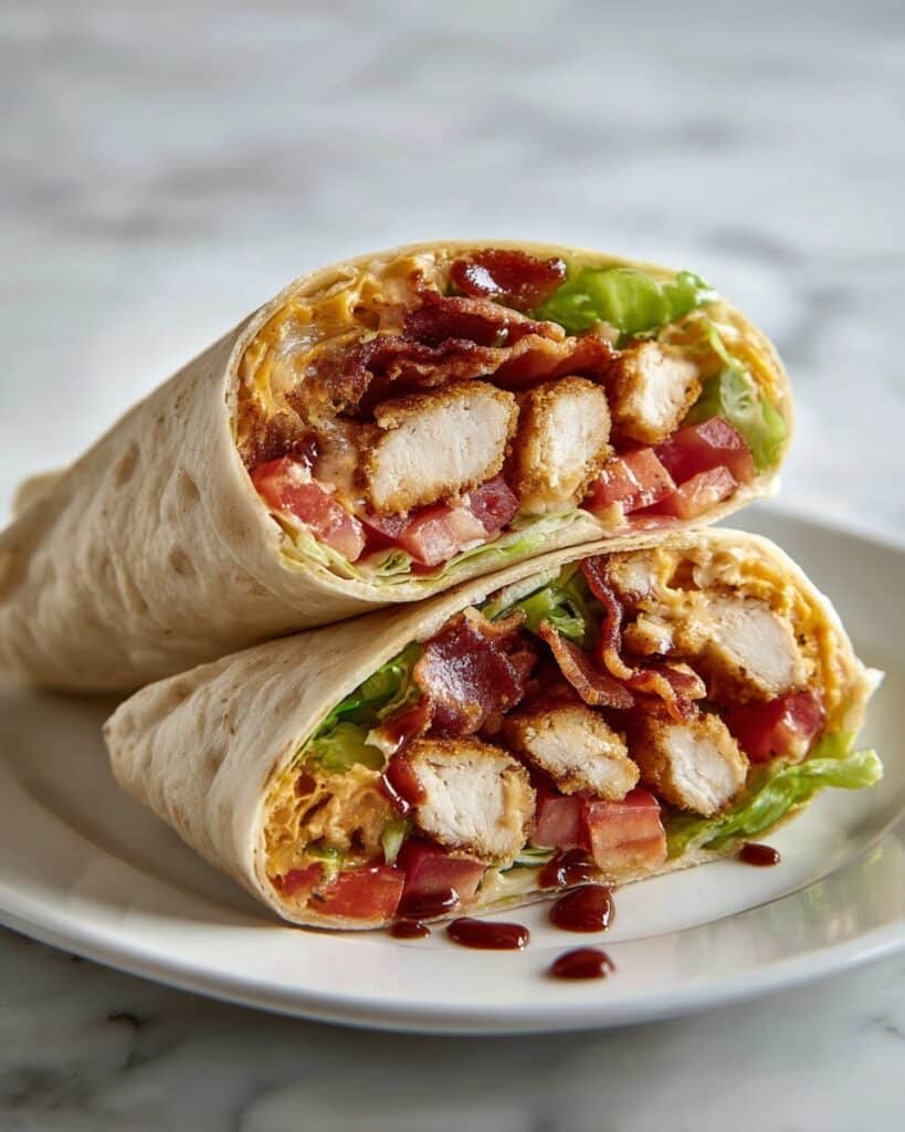 Cheesy BBQ Chicken Wraps Recipe