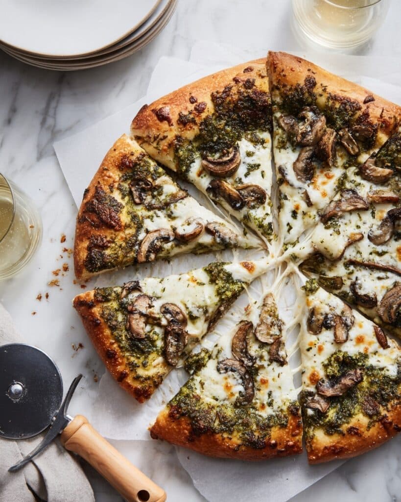 Chicken Pesto Flatbread Pizza Recipe
