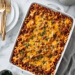 Creamy Sour Cream Noodle Bake with Ground Beef and Cheddar Recipe