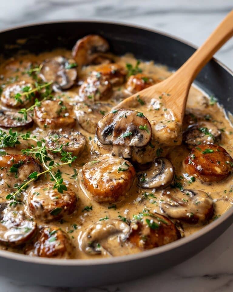 Creamy Meatball Stroganoff over Egg Noodles Recipe