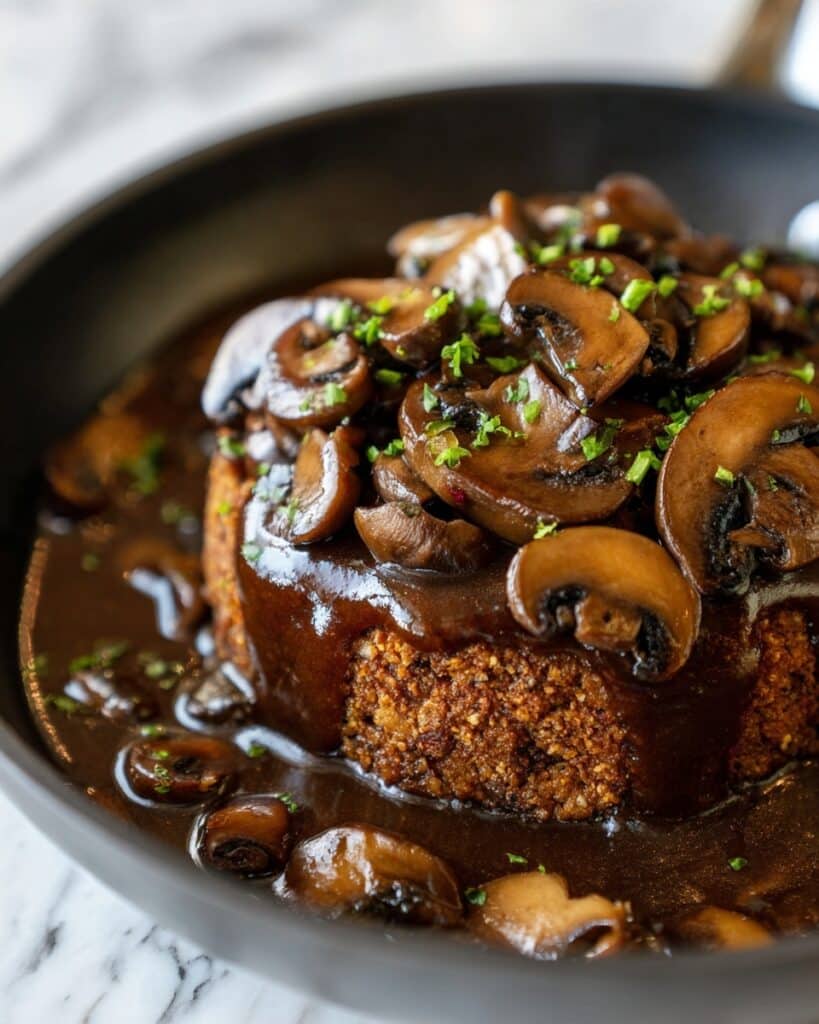 Juicy Salisbury Steak with Mushroom Onion Gravy Recipe