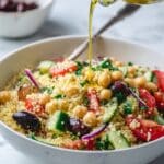 Vegan Couscous Salad with Crispy Tofu and Fresh Herbs Recipe
