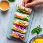 Rainbow Veggie Rice Paper Rolls Recipe