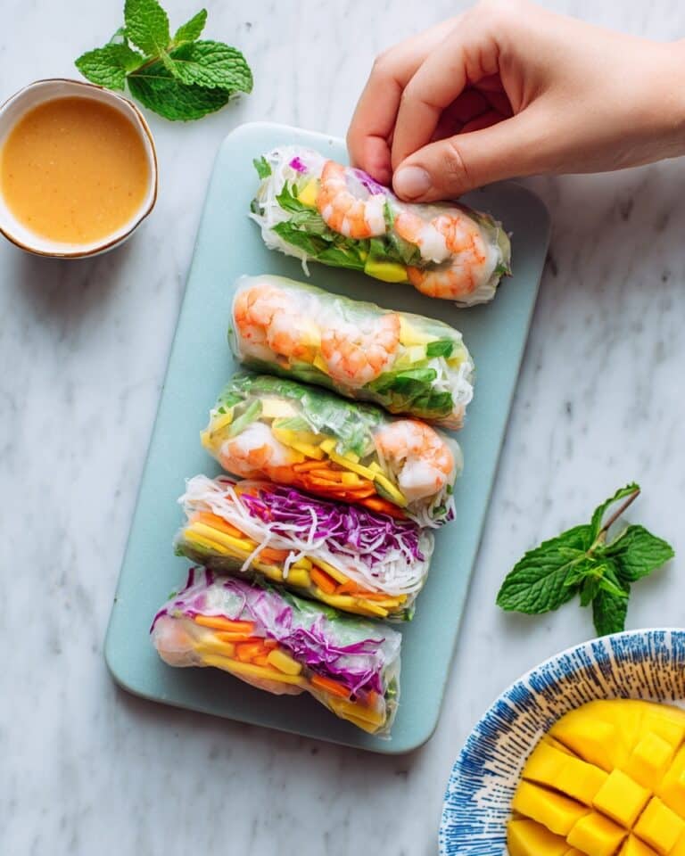Rainbow Veggie Rice Paper Rolls Recipe
