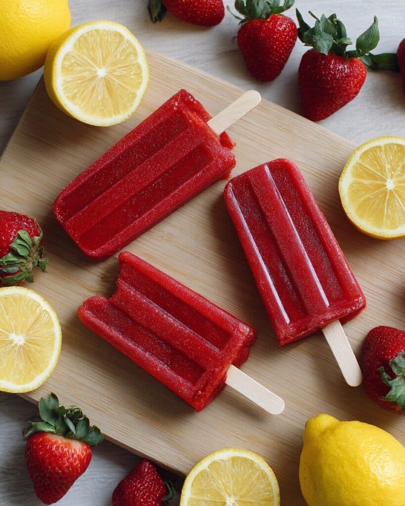 Strawberry Lemonade Popsicles Recipe