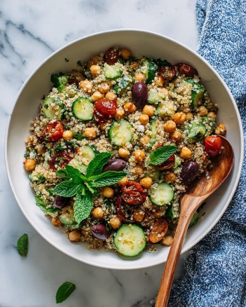 Quinoa Salad with Fresh Vegetables and Lemon Dressing Recipe