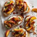 Fresh Peach and Burrata Crostini Recipe