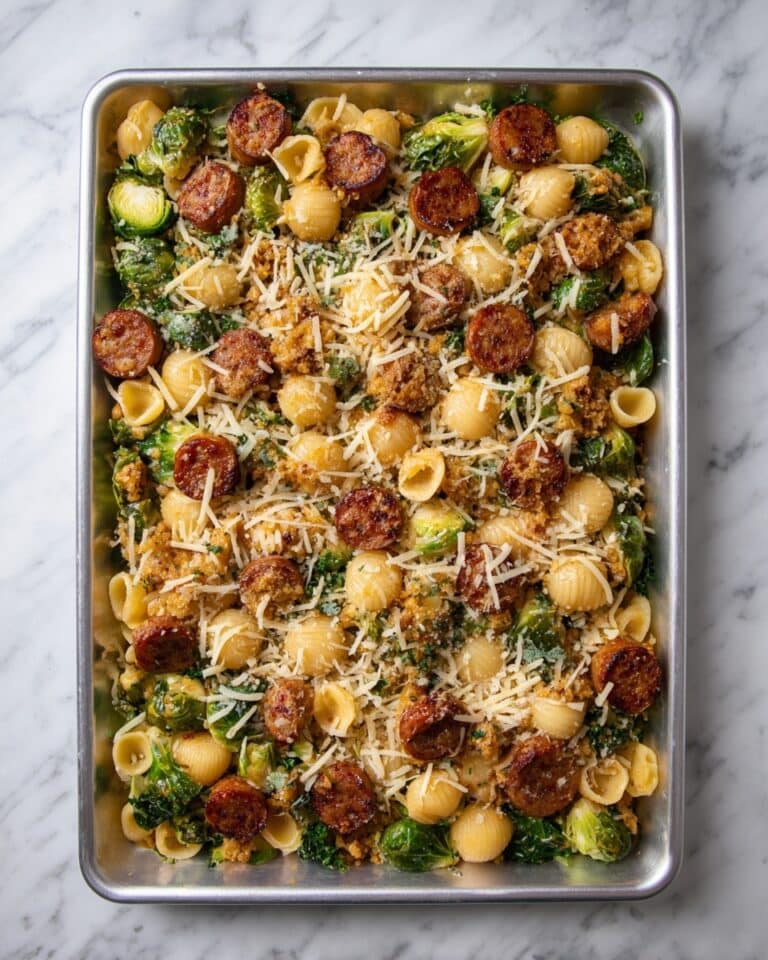 Sheet Pan Sausage and Tortellini Recipe