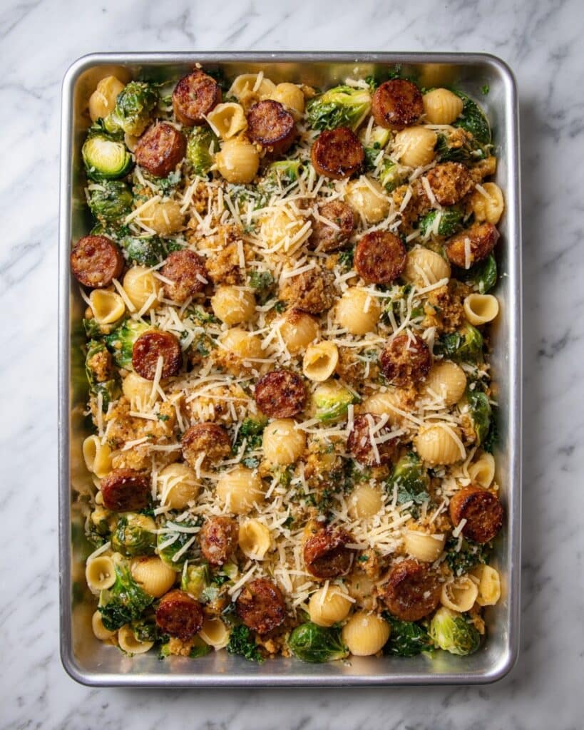 Sheet Pan Sausage and Tortellini Recipe