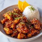 Homemade Orange Chicken with Crispy Battered Chicken in a Sweet Tangy Orange Sauce Recipe