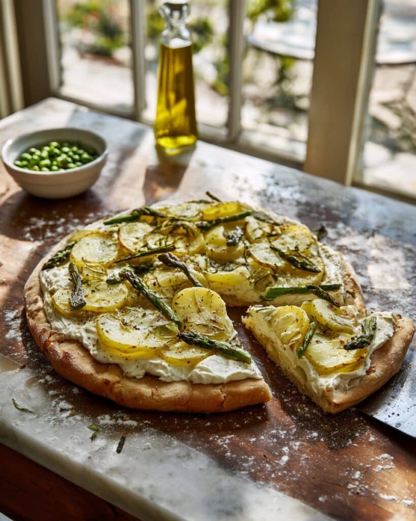 Asparagus Goat Cheese Pizza Recipe