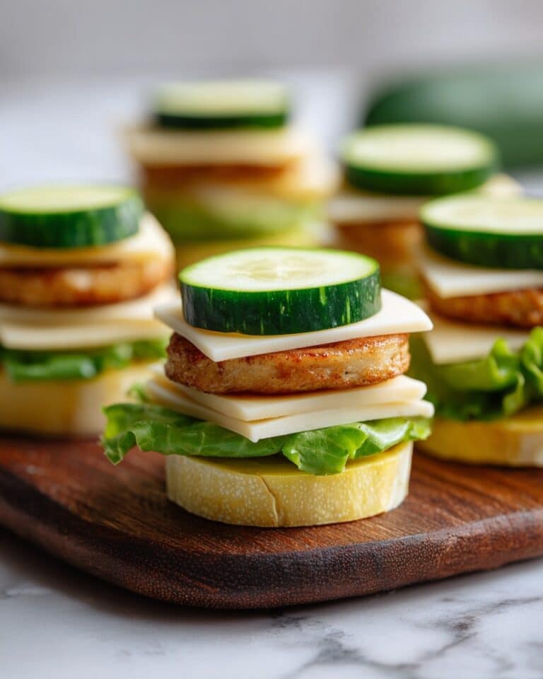 Mini Chicken Burger Zucchini Sliders Recipe