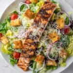 Grilled Blackened Salmon Caesar Salad Recipe