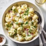 Keto Potato Salad with Cauliflower, Eggs, and Fresh Dill Recipe