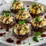 Stuffed Mushrooms with Cream Cheese, Parmesan, and Parsley Recipe